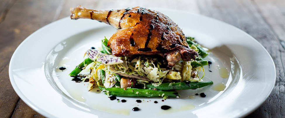 Duck with Asian Basalmic Slaw